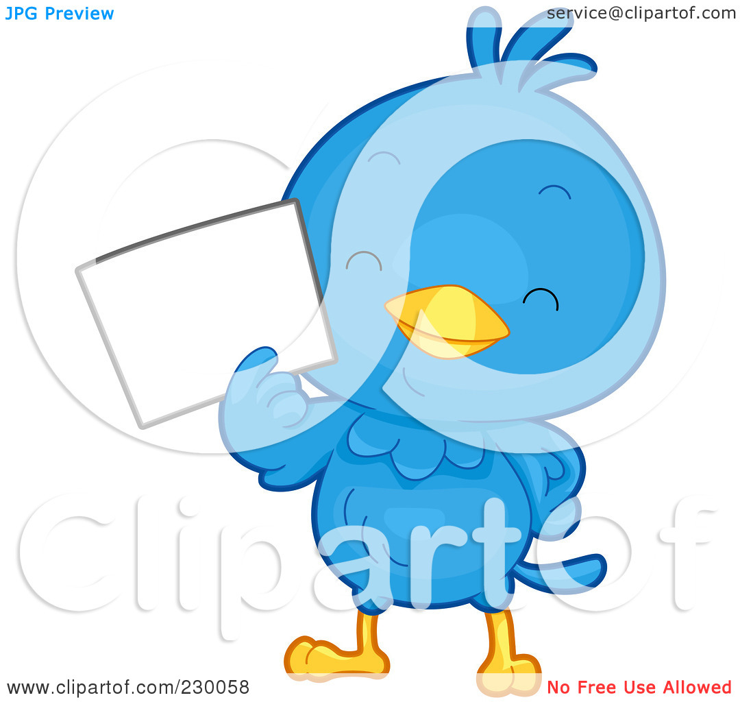Baby Blue Owl Clipart