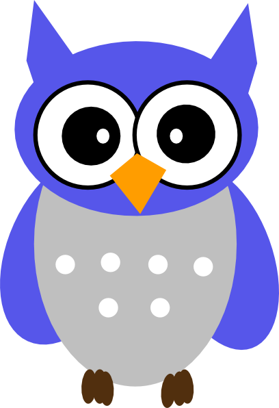 Blue Gray Owl Clip Art At Clker Com   Vector Clip Art Online Royalty