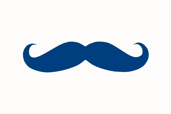 Blue Mustache Clip Art At Clker Com   Vector Clip Art Online Royalty    