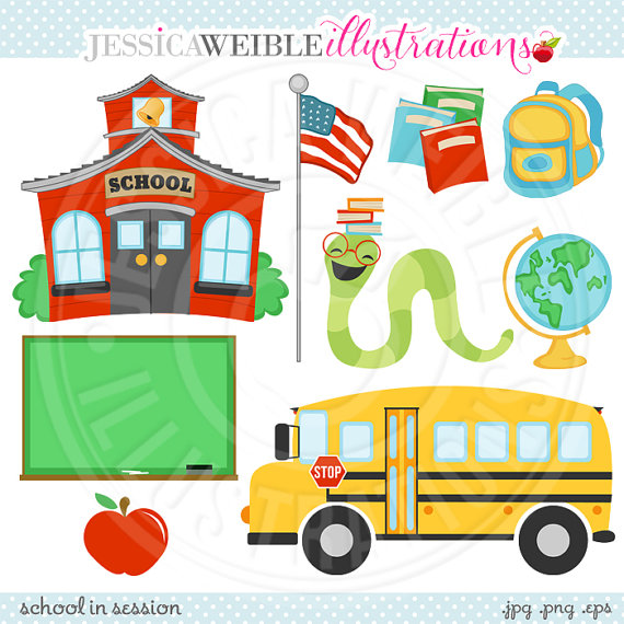 Clipart Commercial Use Ok School House Graphics School Bus Clipart By