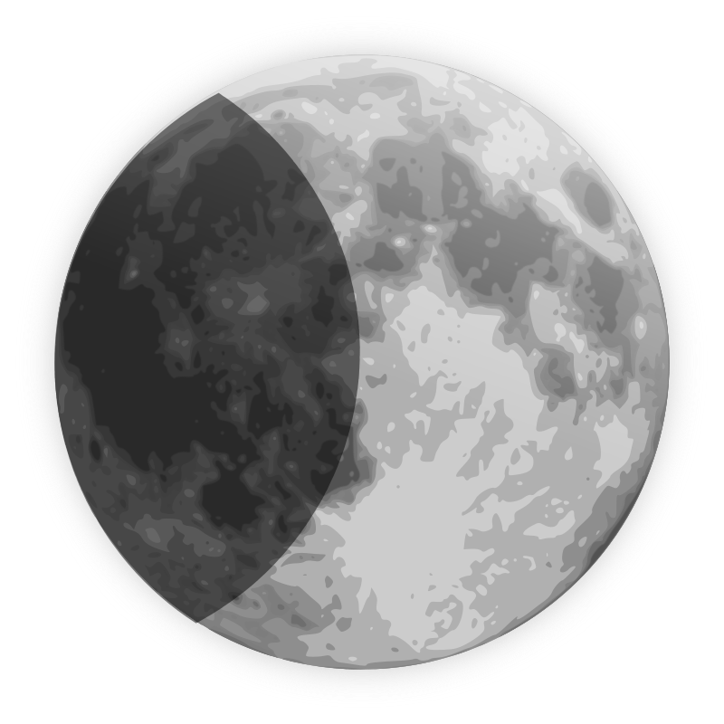 Clipart Half Moon Weather Icon   Half Moon