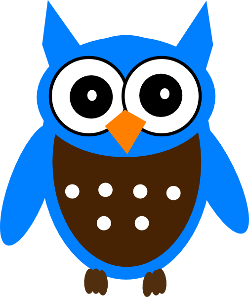 Cute Blue Owl Clip Art At Clker Com   Vector Clip Art Online Royalty