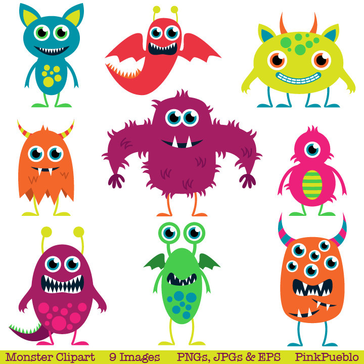 Cute Monsters Clip Art Clipart Aliens Clip Art By Pinkpueblo