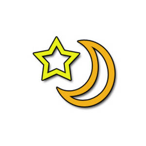 Description  Free Clipart Picture Of A Half Moon And Star  This Cute    