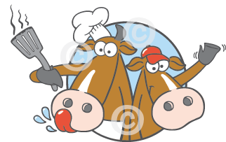 Funny Cartoon Cow Clip Art