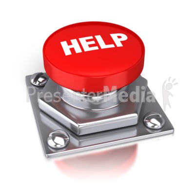 Help Red Button   Signs And Symbols   Great Clipart For Presentations