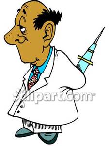 Injection Clipart A Doctor Hiding A Injection Behind His Back Royalty