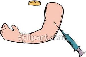 Injection Clipart An Arm Receiving An Injection Royalty Free 080821    