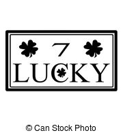 Lucky 7 Vector Clipart And Illustrations