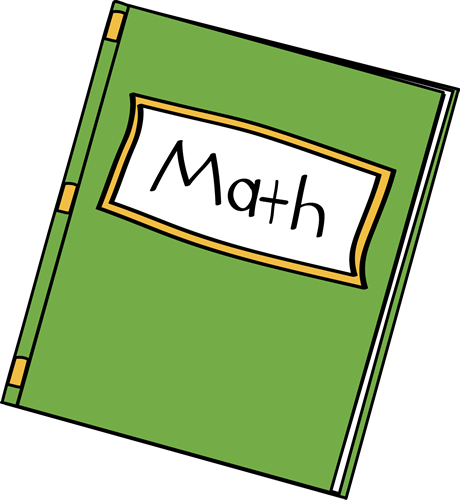 Math Book Clip Art Image   Flat Green Math School Book