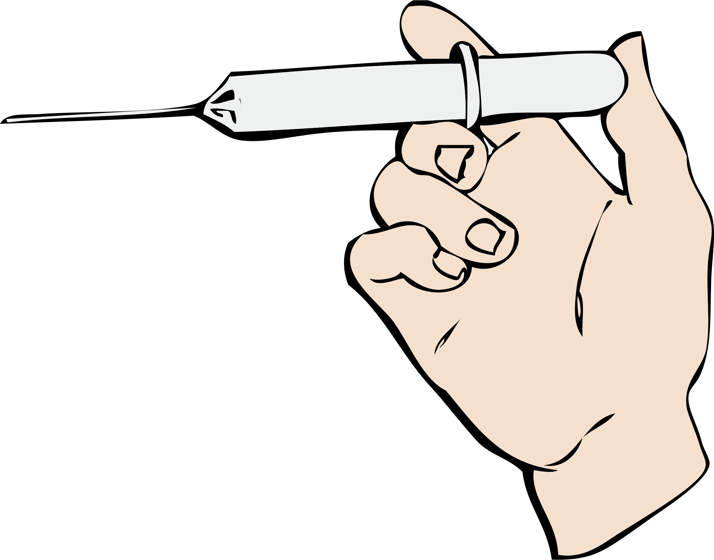 Nurse With Syringe Clip Art Clipart   Hand And Syringe