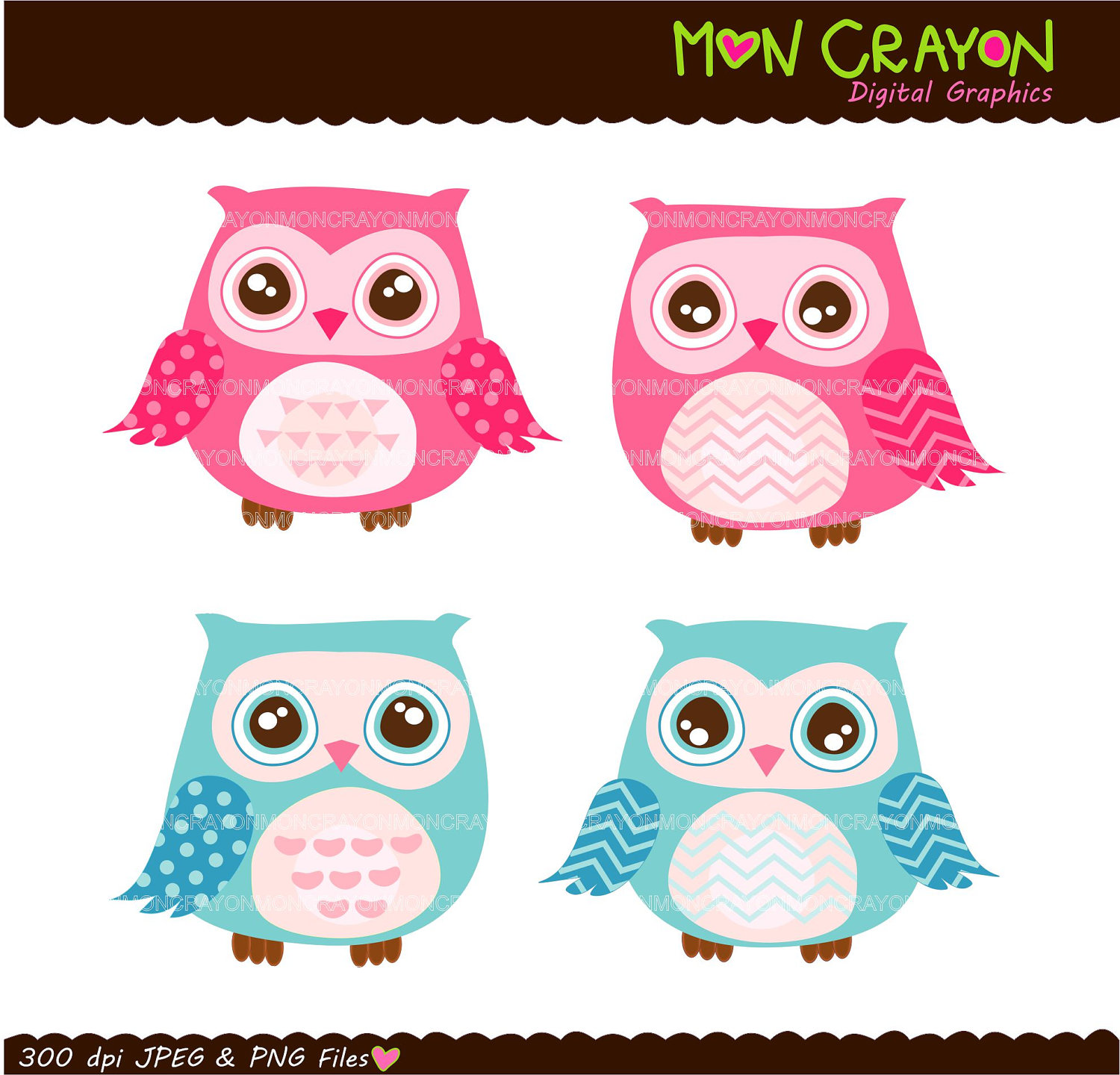 Owl Owls Clip Art Colourful Hoot Owls Digital Clip By Moncrayon