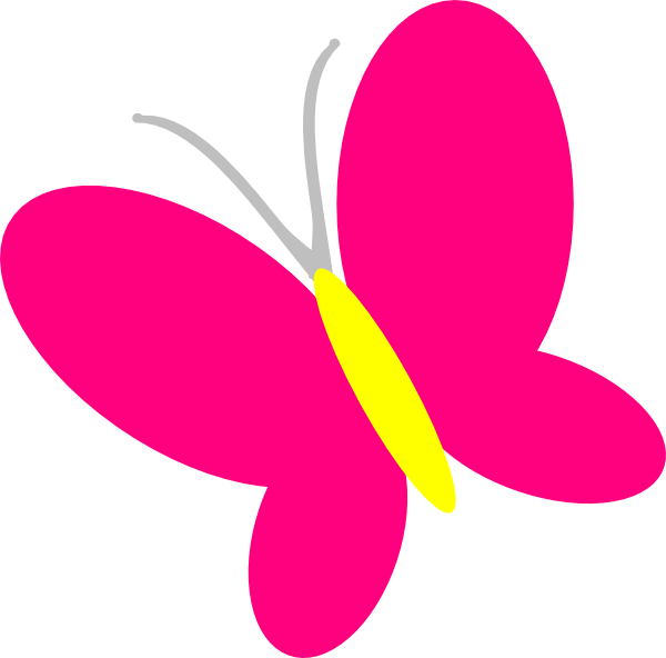 Pink Butterfly Clip Art At Clker Com   Vector Clip Art Online Royalty