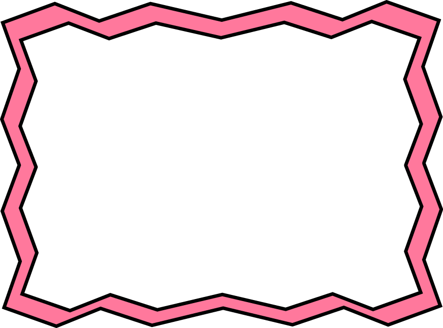 Pink Zig Zag Frame   Clip Art Frame With A Pink Zig Zag Border  The