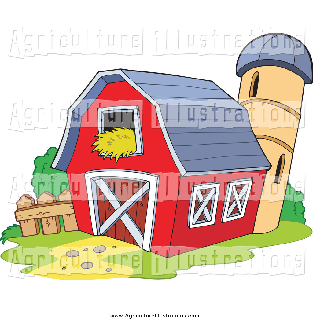 Red Barn And A Silo Agriculture Clip Art Visekart