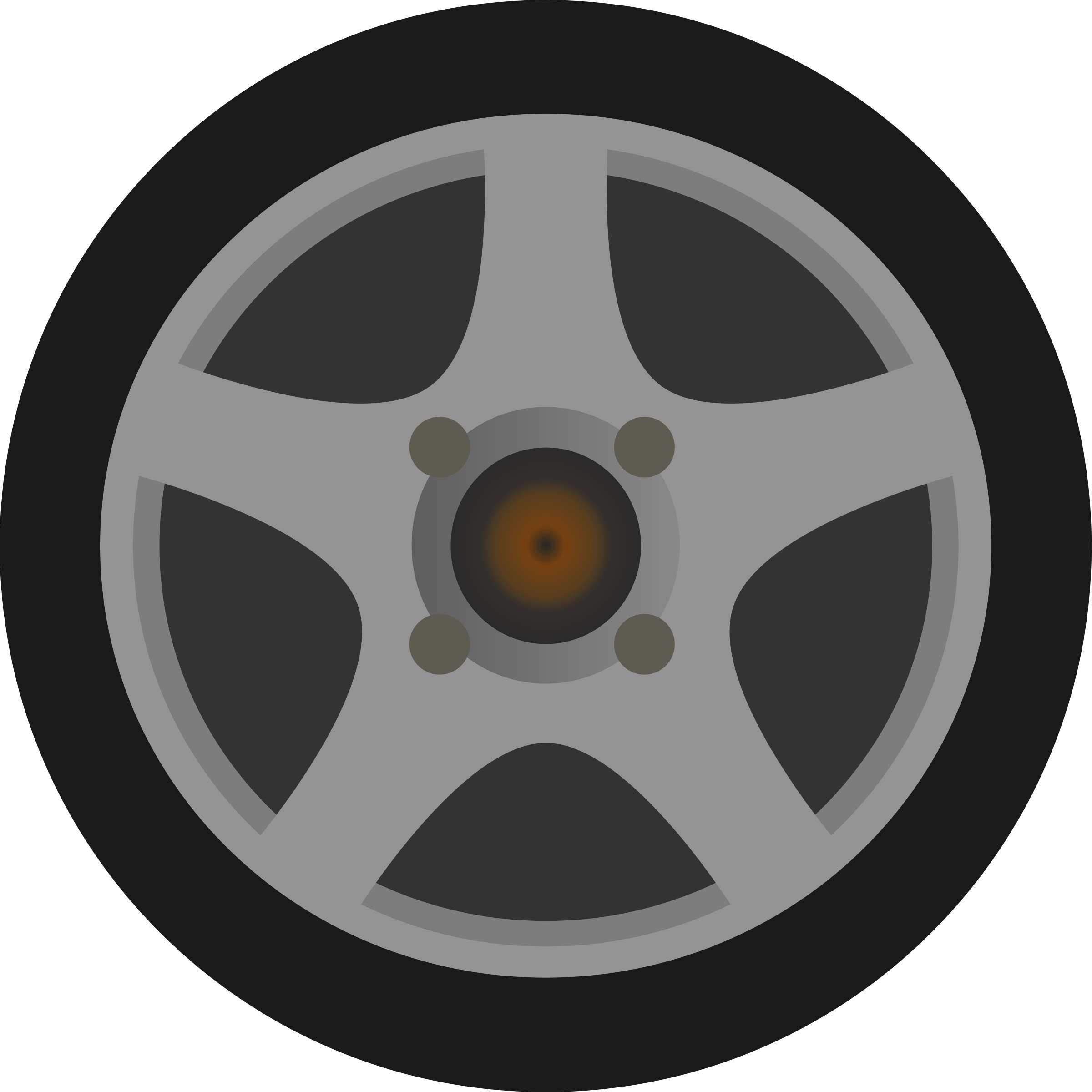 Simple Car Wheel Tire Side View By Qubodup