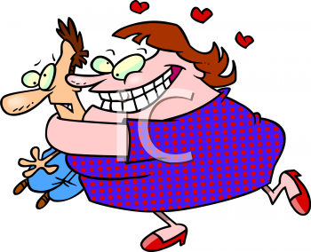 This Fat Lady Hugging A Skinny Guy Clipart Image Can Be Licensed As