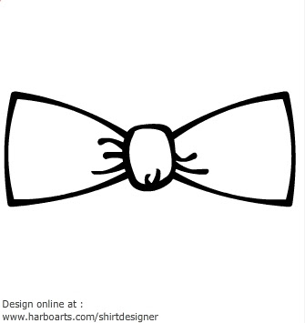White Bow Tie Clip Art      Clipart Black And White Bow T   