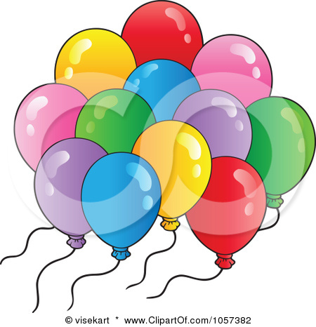 1057382 Bunch Of Birthday Balloons Floating Away