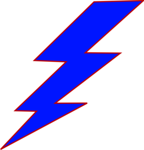 Blue Lightning Bolt Clip Art At Clker Com   Vector Clip Art Online    