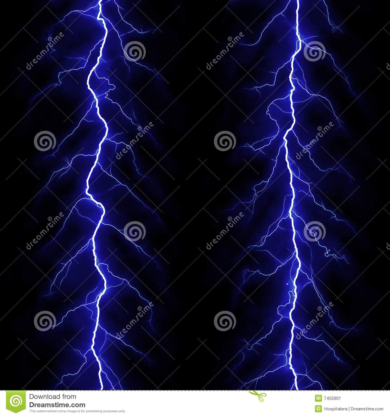 Blue Lightning Stock Image   Image  7455901
