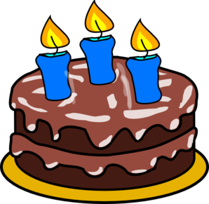 Cake With 3 Candles Clip Art At Clker Com   Vector Clip Art Online    