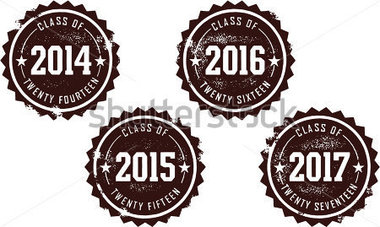 Class Of 2014 2015 2016 2017 Graduation Stamps Stock Vector   Clipart
