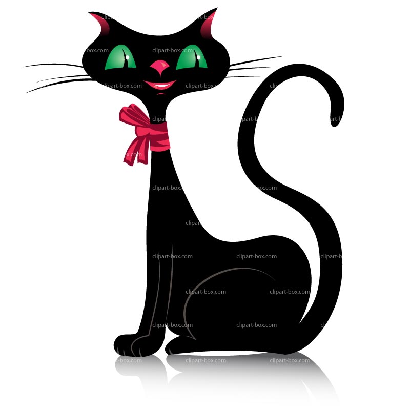 Clipart Smiling Black Cat Royalty Free Vector Design Clipart