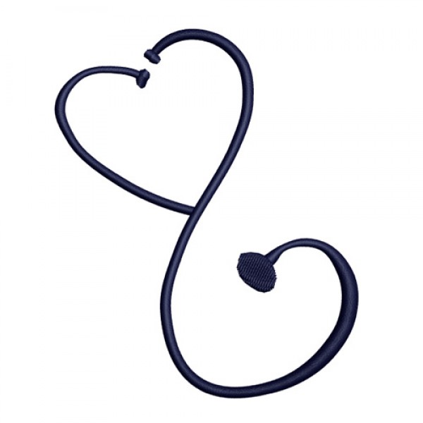 Doctor Nurse Medical Stethoscope Symbol Embroidery Design