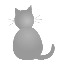Free Cat Clipart Photo  Grey Cat Sitting Back  Clipart