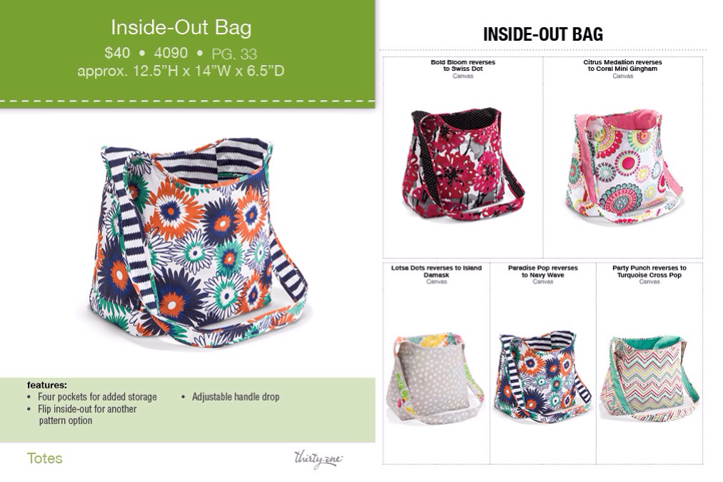 Inside Out Bag Spring 2014   Thirty One   Pinterest
