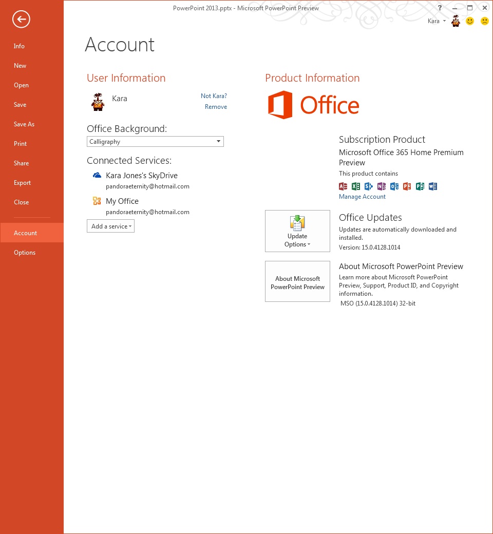 Microsoft Office 2013 Review   Ppt 2013 Account