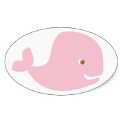 Pink Baby Whale Clipart Pink Baby Whale Its A Girl Stickers    