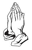 Praying Hands Clipart Black And White   Clipart Panda   Free Clipart