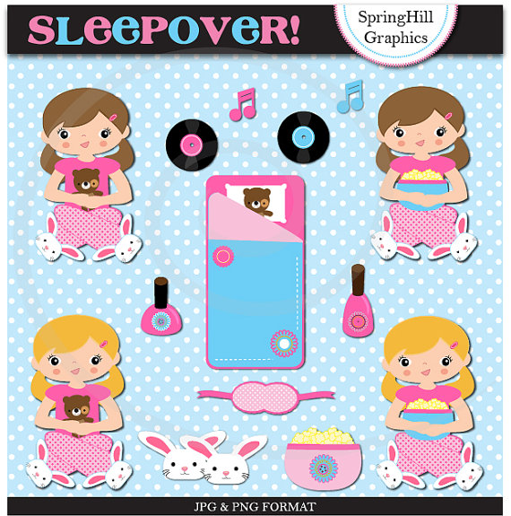Sleepover Party Clip Art Pictures