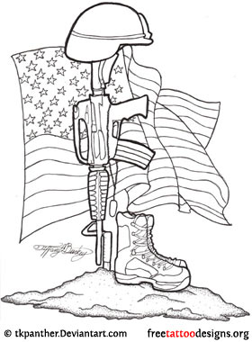 Soldier Memorial Tattoo Design