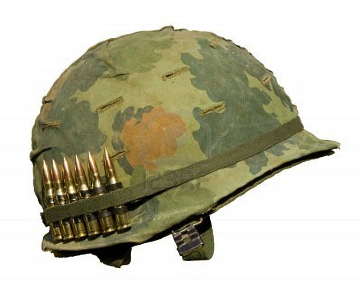 Ww Ii Thru Vietnam Helmet  With Modifications