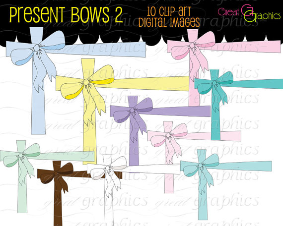 Baby Shower Digital Clipart Birth Announcement Clip Art Digital Bow