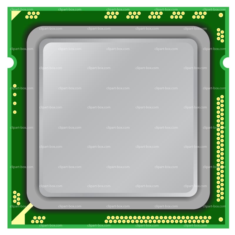 Clipart Computer Chip   Royalty Free Vector Design