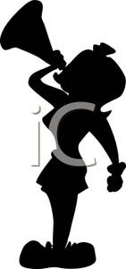 Clipart Image Of Silhouette Of A Cheerleader 