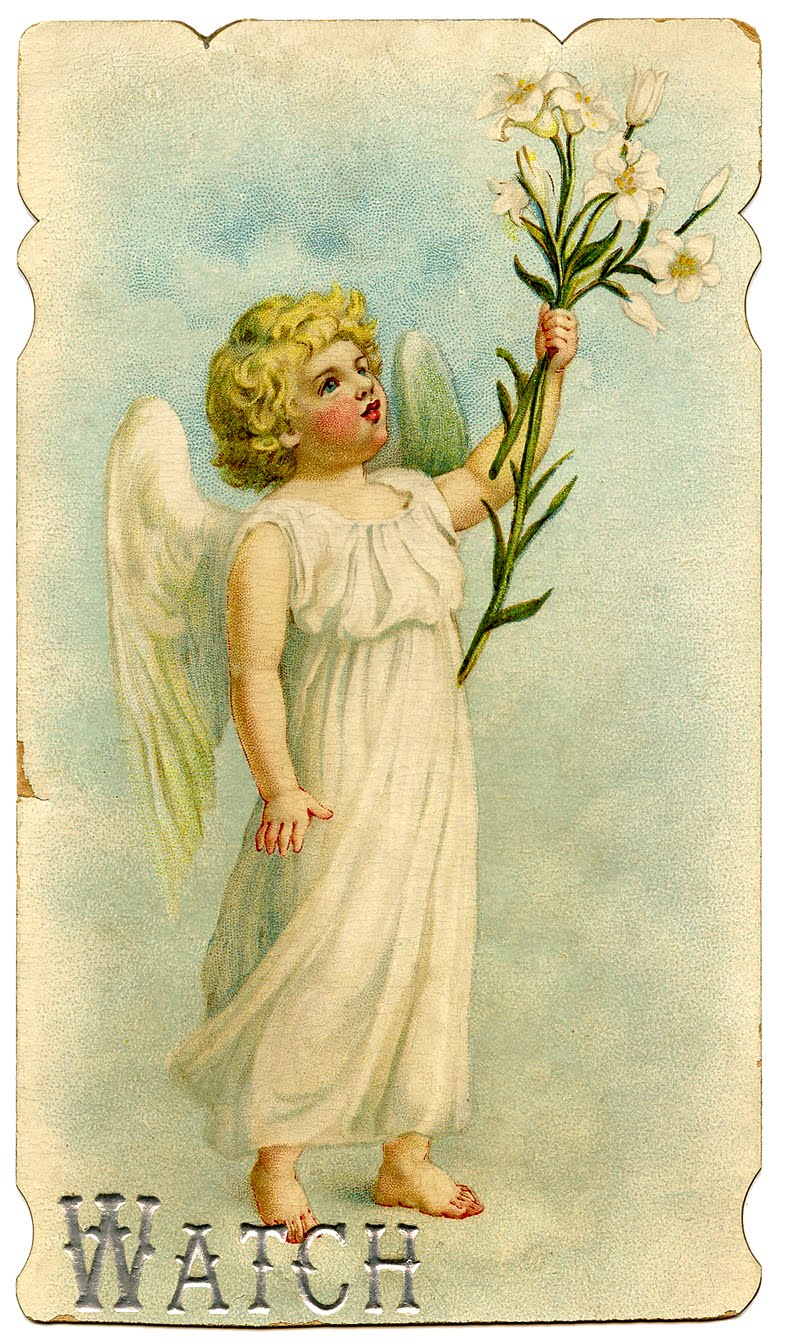 Easter Clip Art   Sweetest Vintage Angel   The Graphics Fairy