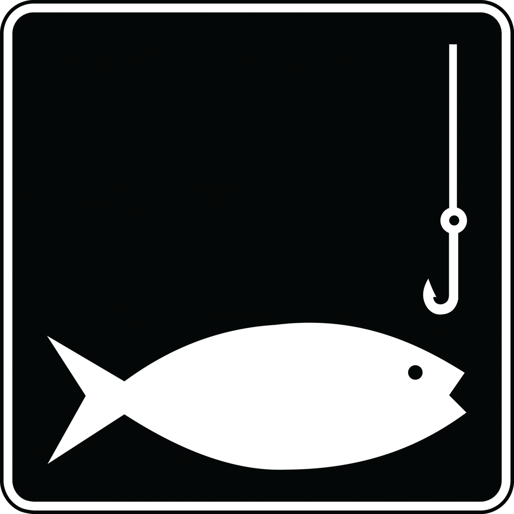 Fishing Black And White   Clipart Etc