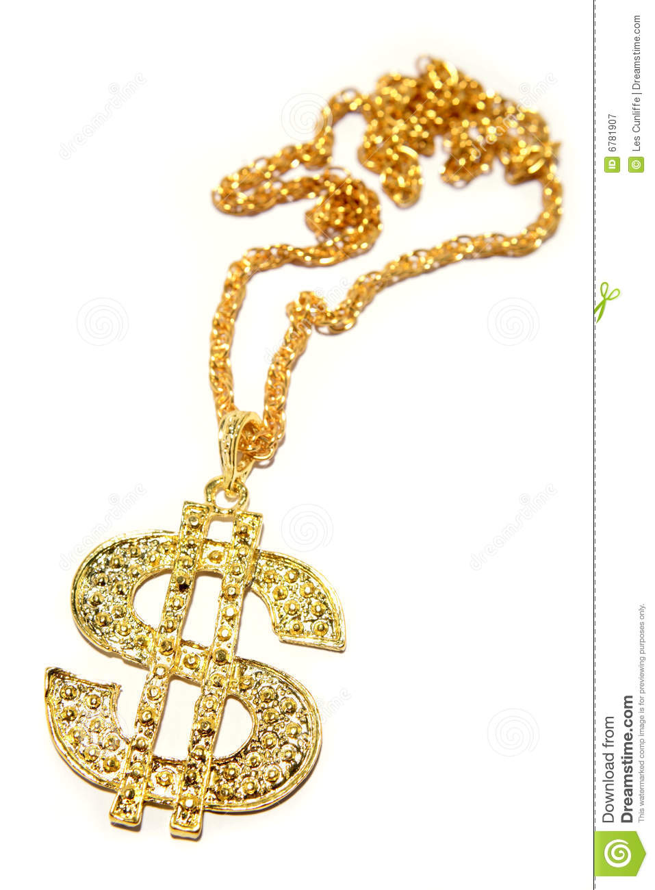 Gold Necklace Clipart Gold Dollar Sign Necklace     