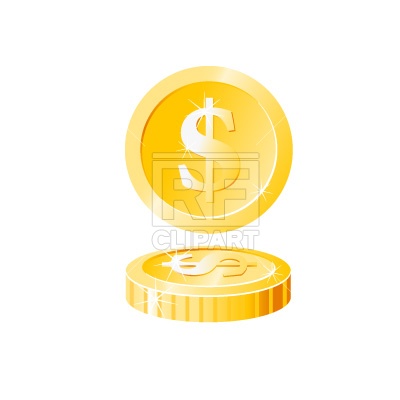 Golden Coins With Dollar Sign 56 Objects Download Royalty Free    