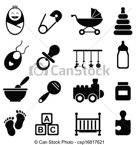 Icons   Baby Infant And Birth Icon Set Csp16817621   Search Clipart