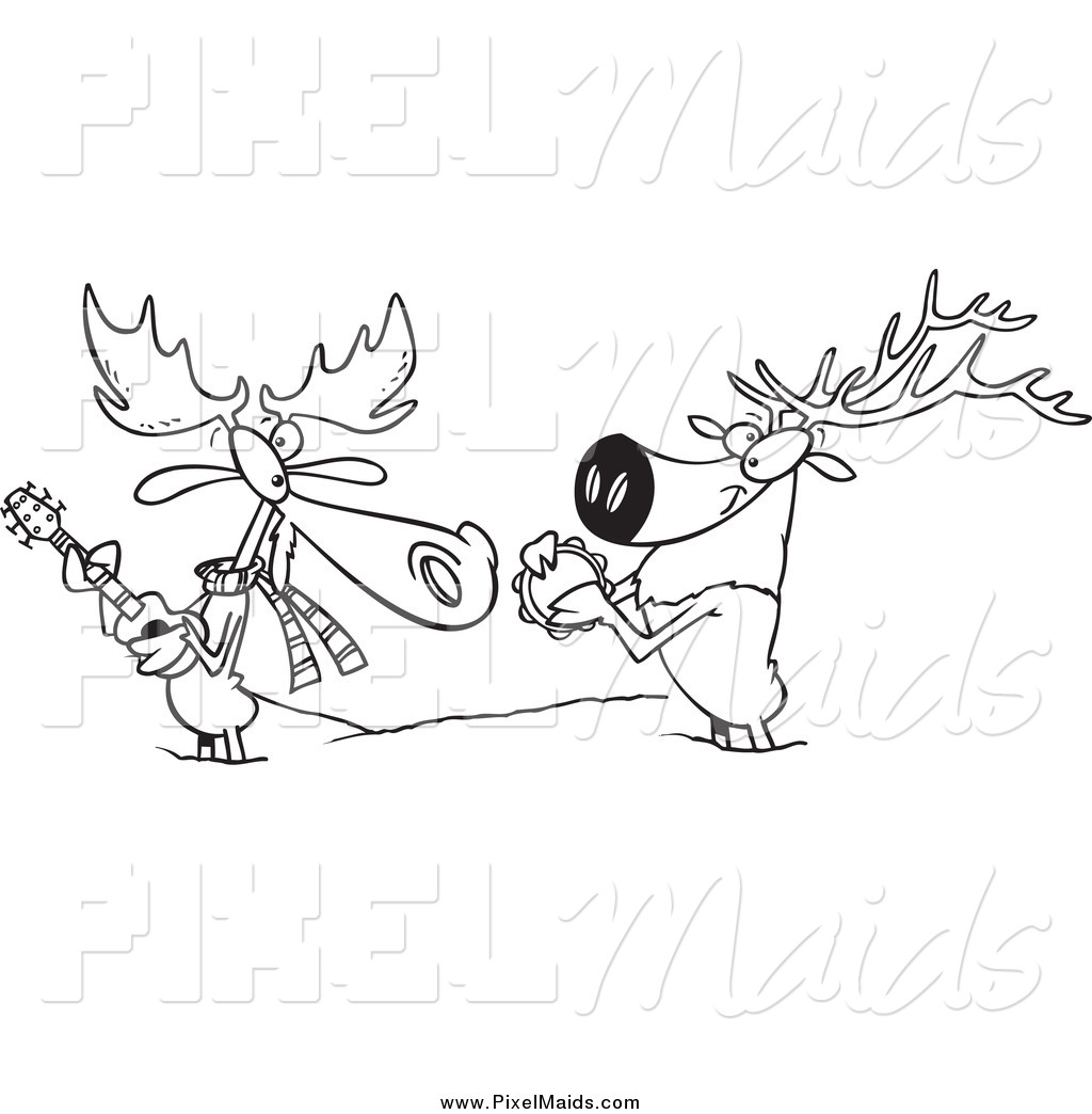 Moose Clipart Black And White Clipart Of A Black And White