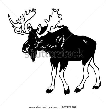 Moose Clipart Black And White Moose Black And White Vector