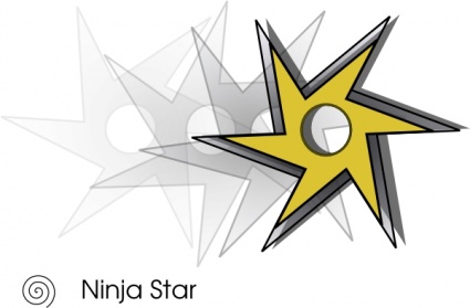 Ninja Star Silhouette Clip Art