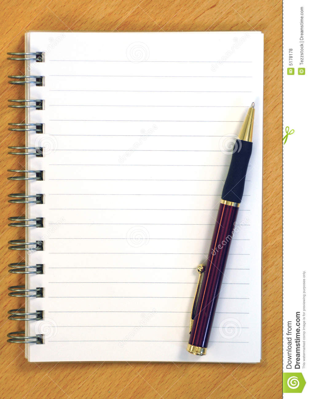 Notepad And Pen Royalty Free Stock Photos   Image  5178178