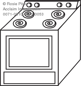 Of An Oven Or Stove Household Appliance   Royalty Free Clipart Image